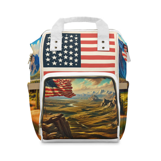 Diaper Backpack - Patriotic Multifunctional Baby Bag for Parents